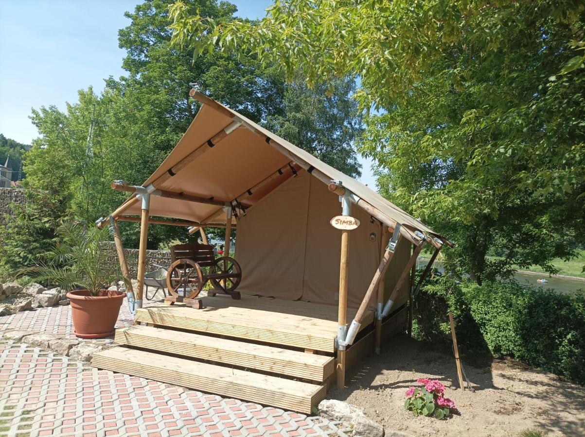 Campingplatz Am Treidlerweg Hotel Konigstein an der Elbe Exterior photo