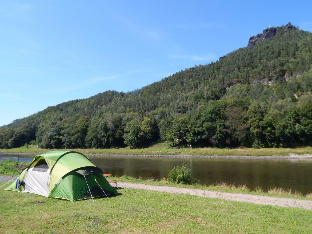 Campingplatz Am Treidlerweg Hotel Konigstein an der Elbe Exterior photo