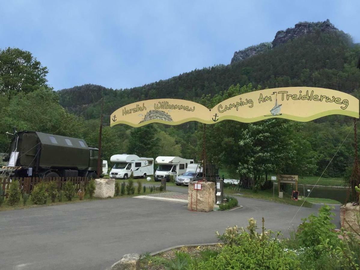 Campingplatz Am Treidlerweg Hotel Konigstein an der Elbe Exterior photo