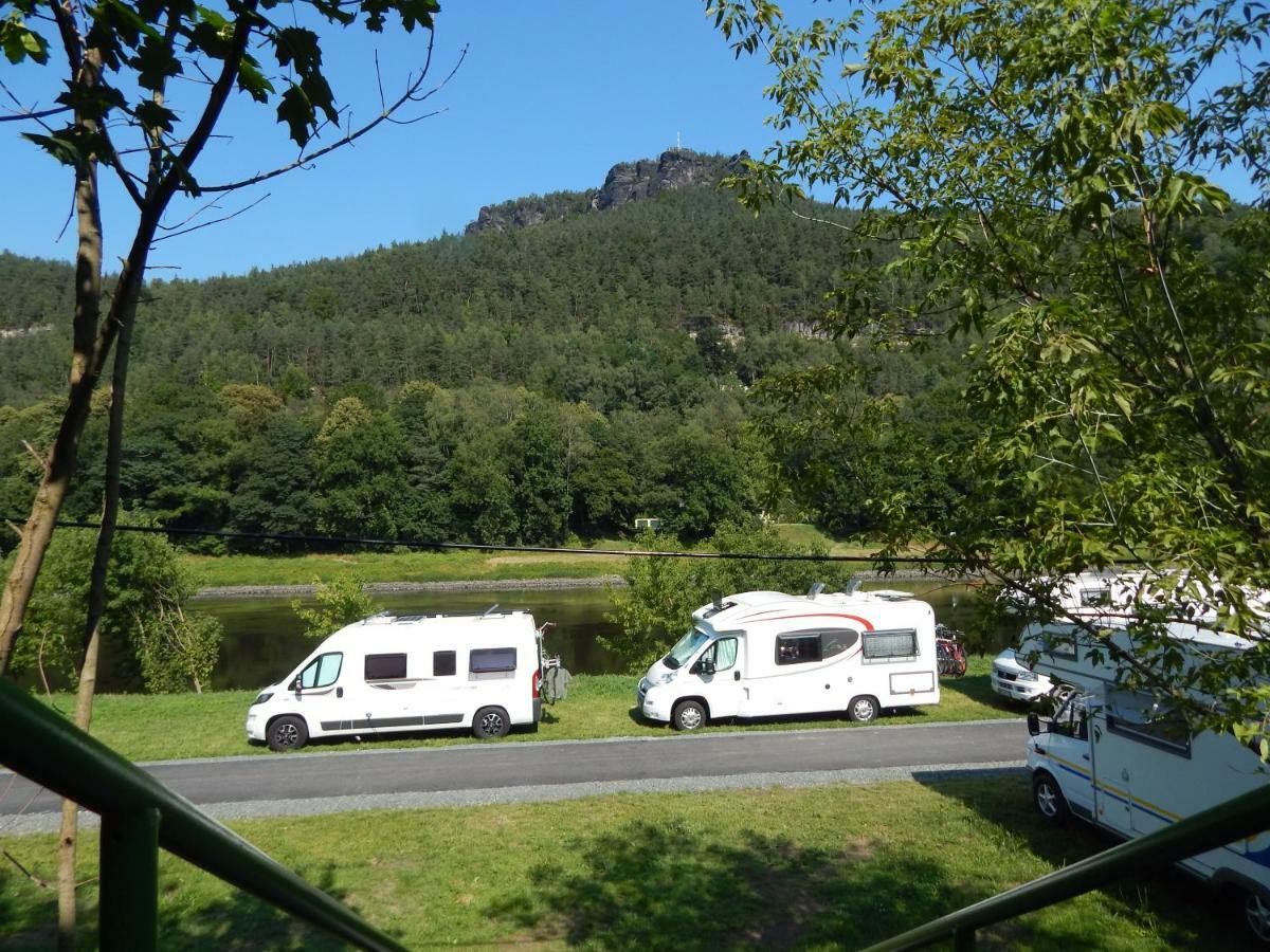 Campingplatz Am Treidlerweg Hotel Konigstein an der Elbe Exterior photo